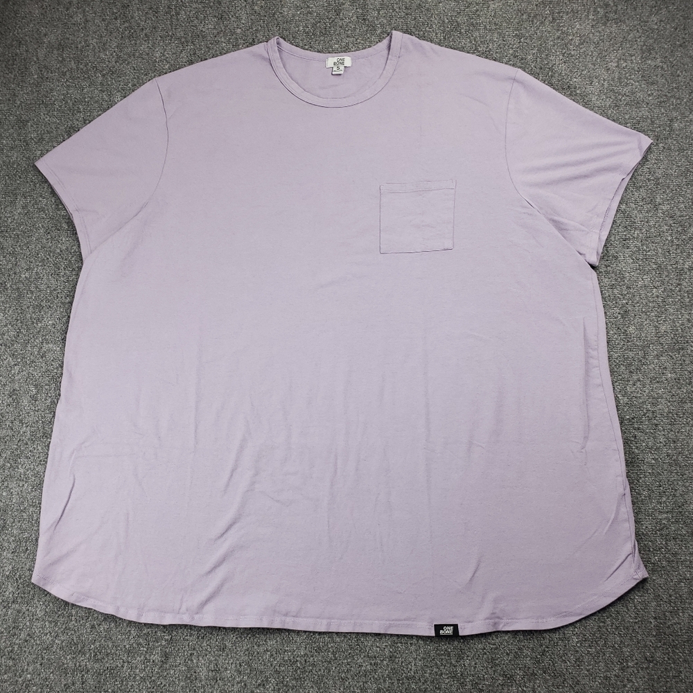 One Bone Pocket Tee T Shirt Mens 5 4XL Short Sleeve Crewneck Stretch Cotton